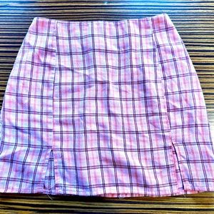 Plaid shirt skirt